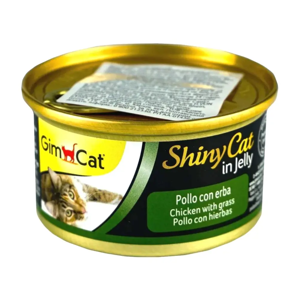 Thịt Gà & Cỏ Cho Mèo, Shiny Cat in Jelly, Chicken with Grass (70g) - GIMCAT